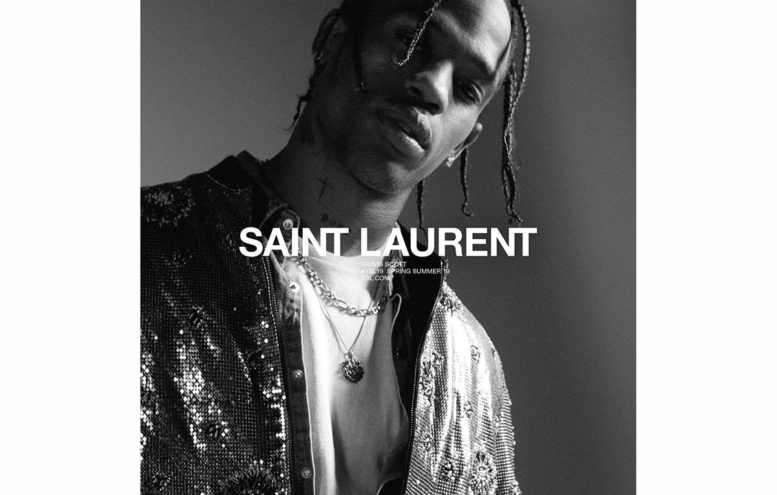 travis scott亮相saint laurent 2019春夏广告大片!展示专属时尚感!